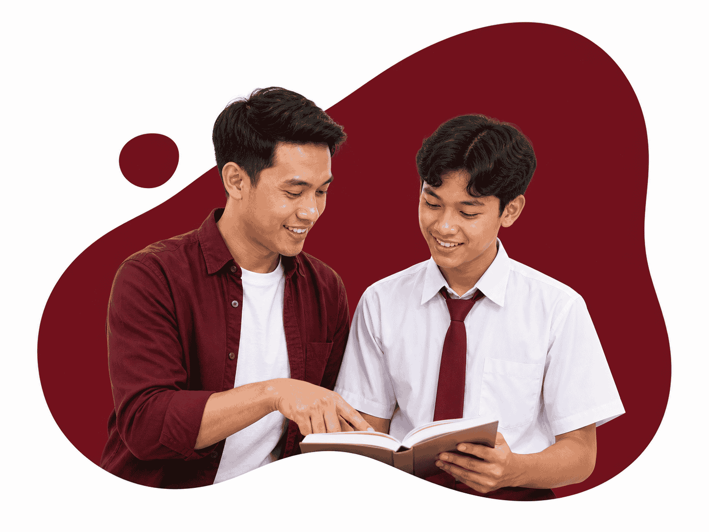 Guru dan anak belajar bersama